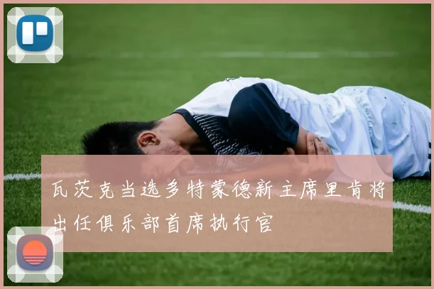 瓦茨克当选多特蒙德新主席里肯将出任俱乐部首席执行官